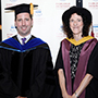 Photo: Convocation keynote speaker Dan Cassino, left, with University Provost Gillian Small