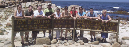 PHOTO: Global Scholars at the Cape of Good Hope, South Africa