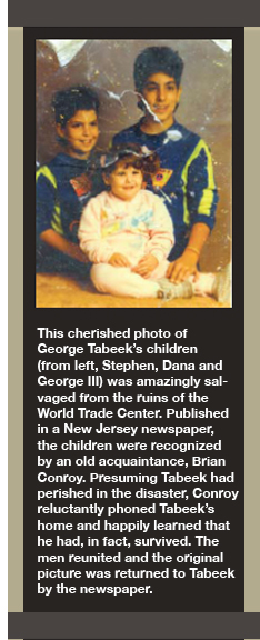 This photo of George Tabeek's children was miraculously recovered from Ground Zero.