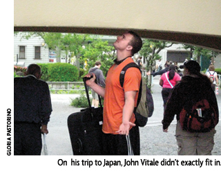 On his trip to Japan, John Vitale didn't exactly fit in.